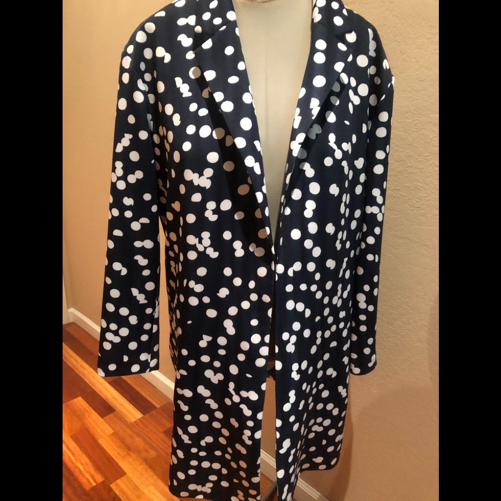 NWOT Tahari polka dot navy jacket